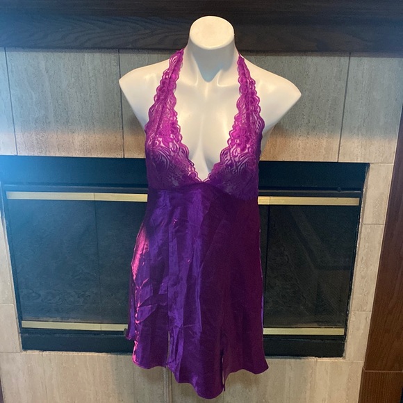 Frederick's of Hollywood Other - Frederick’s of Hollywood purple halter chemise